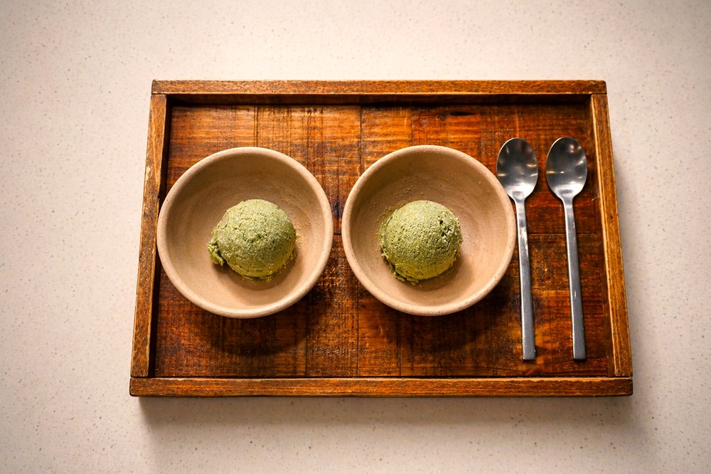 Mugwort and sea-salt ice cream